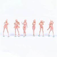 Vista 1 de (6 piezas 1/43 Figura Anime Sexy Street Beauty Model Escena en miniatura GK necesita ser coloreado por ti mismo)