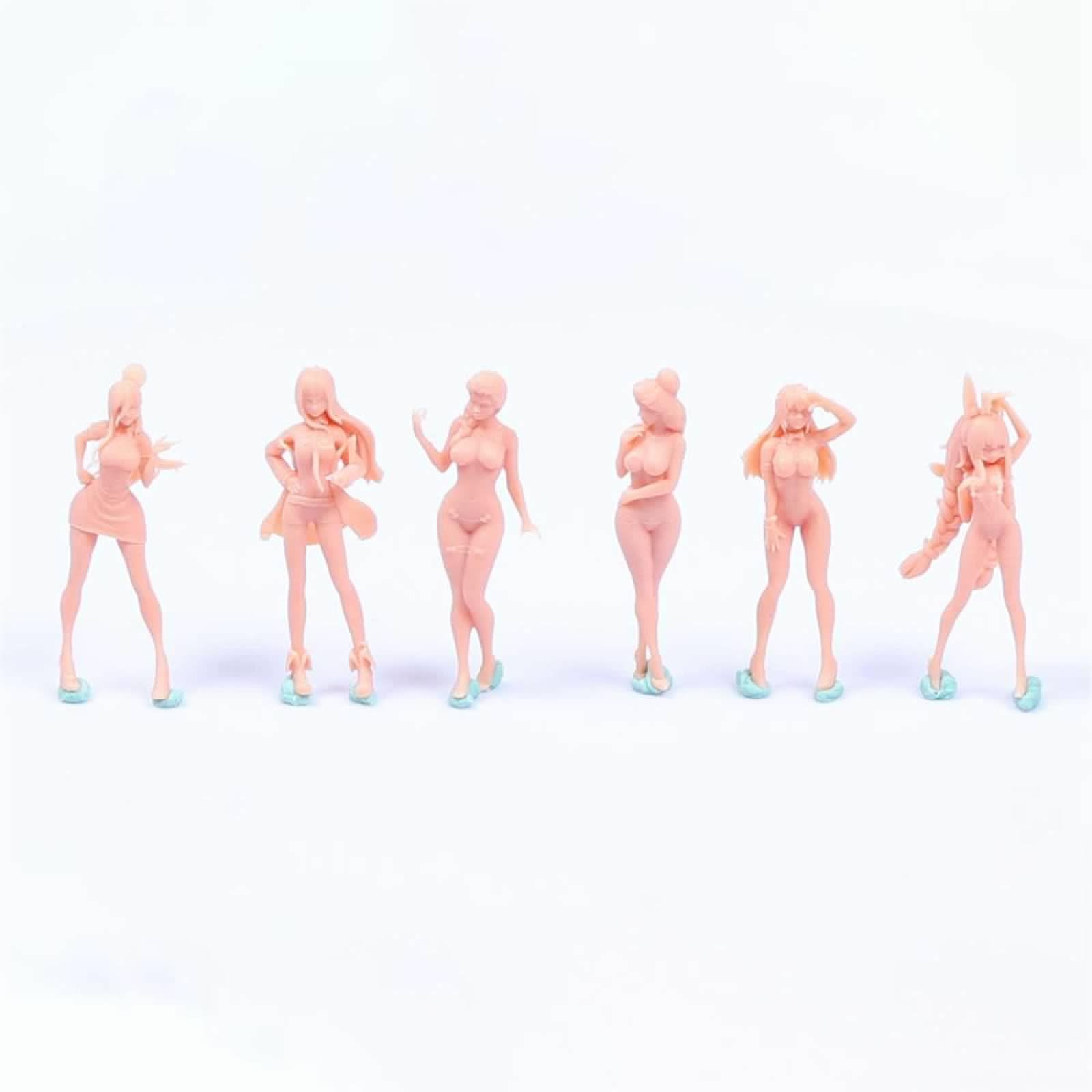 街撮り　ロリ Amazon.co.jp: ZEDACAKAI (6個) 1/43 図アニメセクシー街撮り美女モデルのミニチュアシーンGKは自分で色をつける必要がある  : ホビー