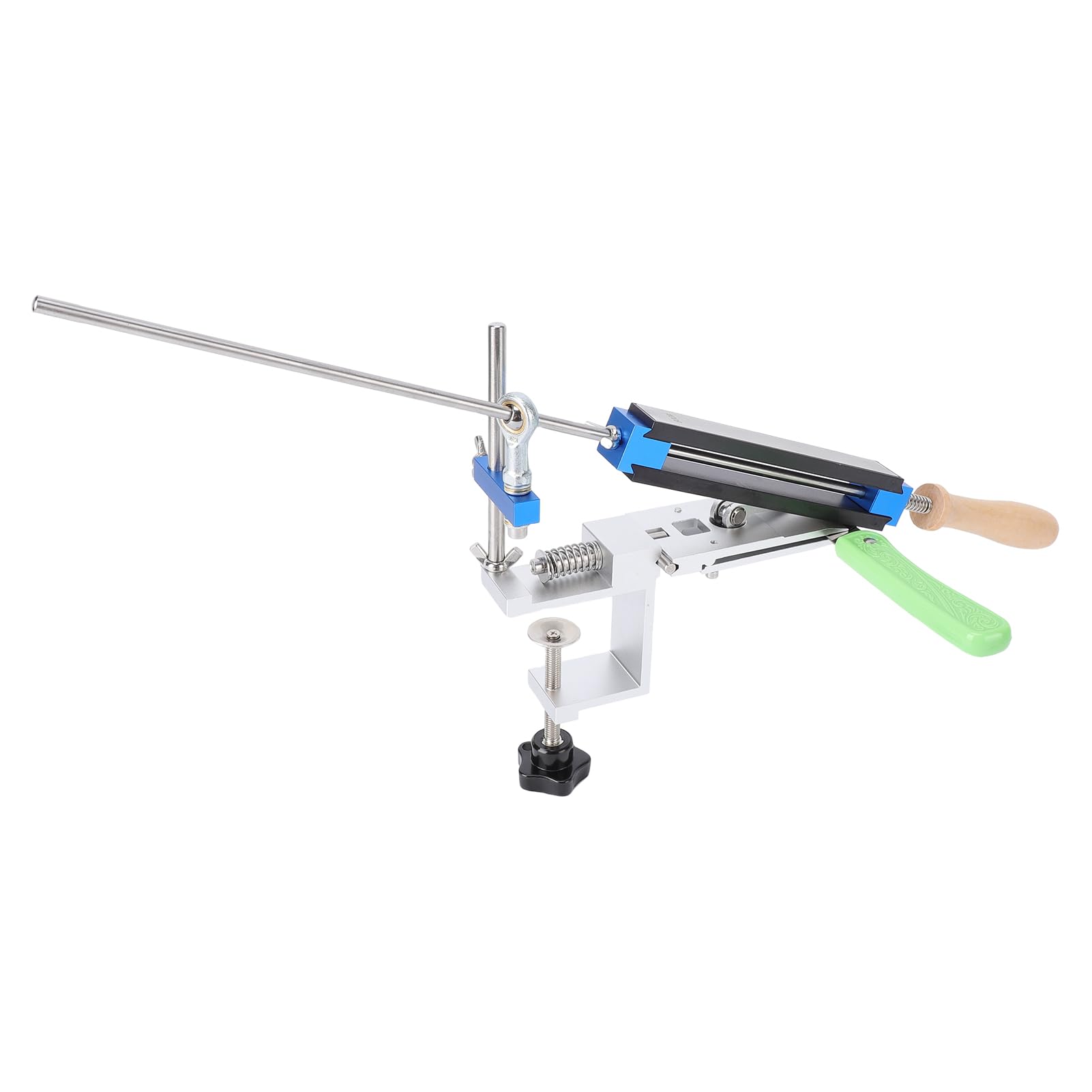 Kavolet Affilatore di Precisione Professionale, 4 Pietre Diamantate per Affilare, Affilatura Fine per Lame Cucina e Esterno, Lega di Alluminio in Acciaio Inossidabile (Con 4 pietre diamantate)