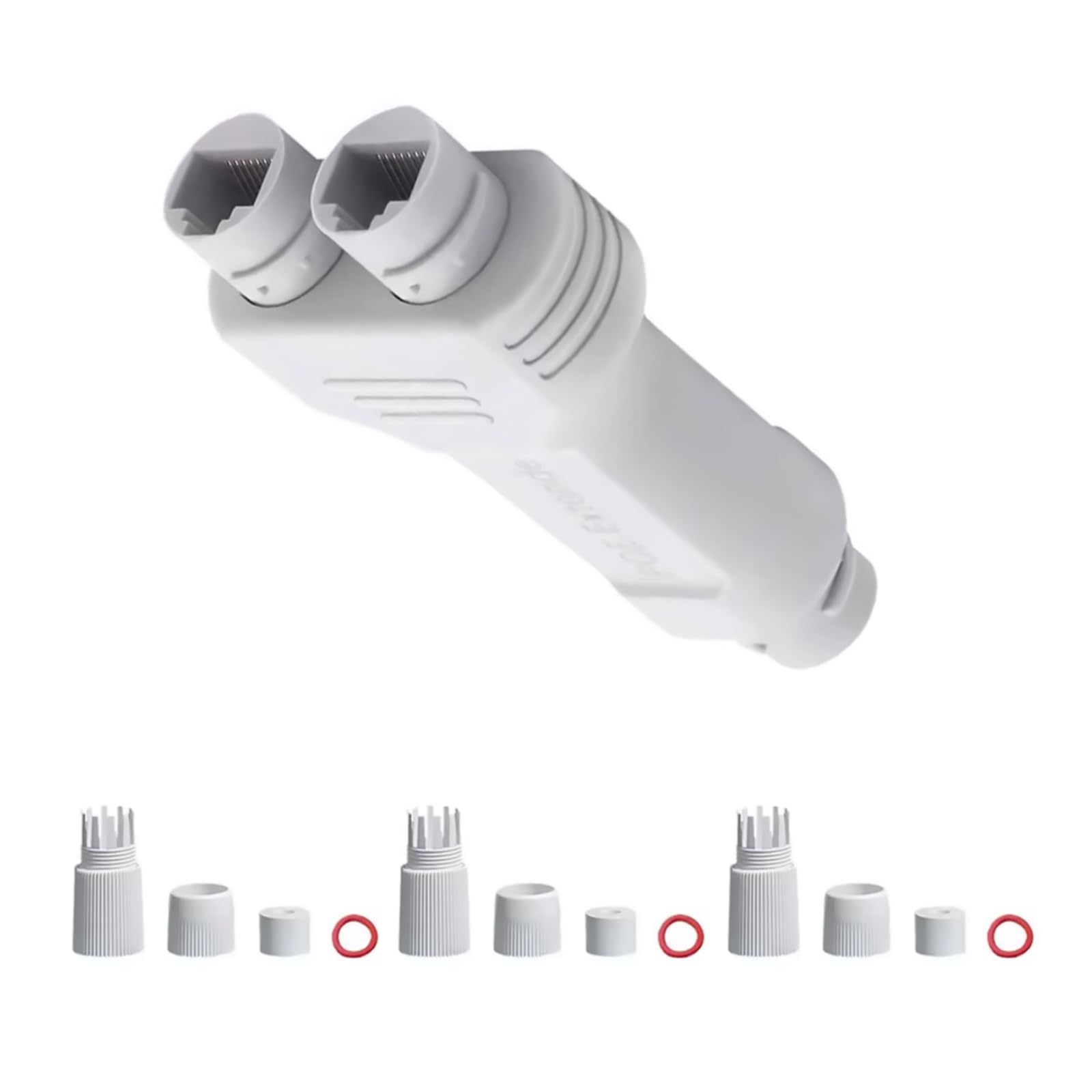 2 Port Ethernet Repeater, Plug and Play PoE Repeater Extender 100Mbps for Security Systems IP Camera