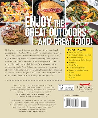 Weekend Camping Cookbook: Over 100 Delicious Recipes for Campfire and Review product image