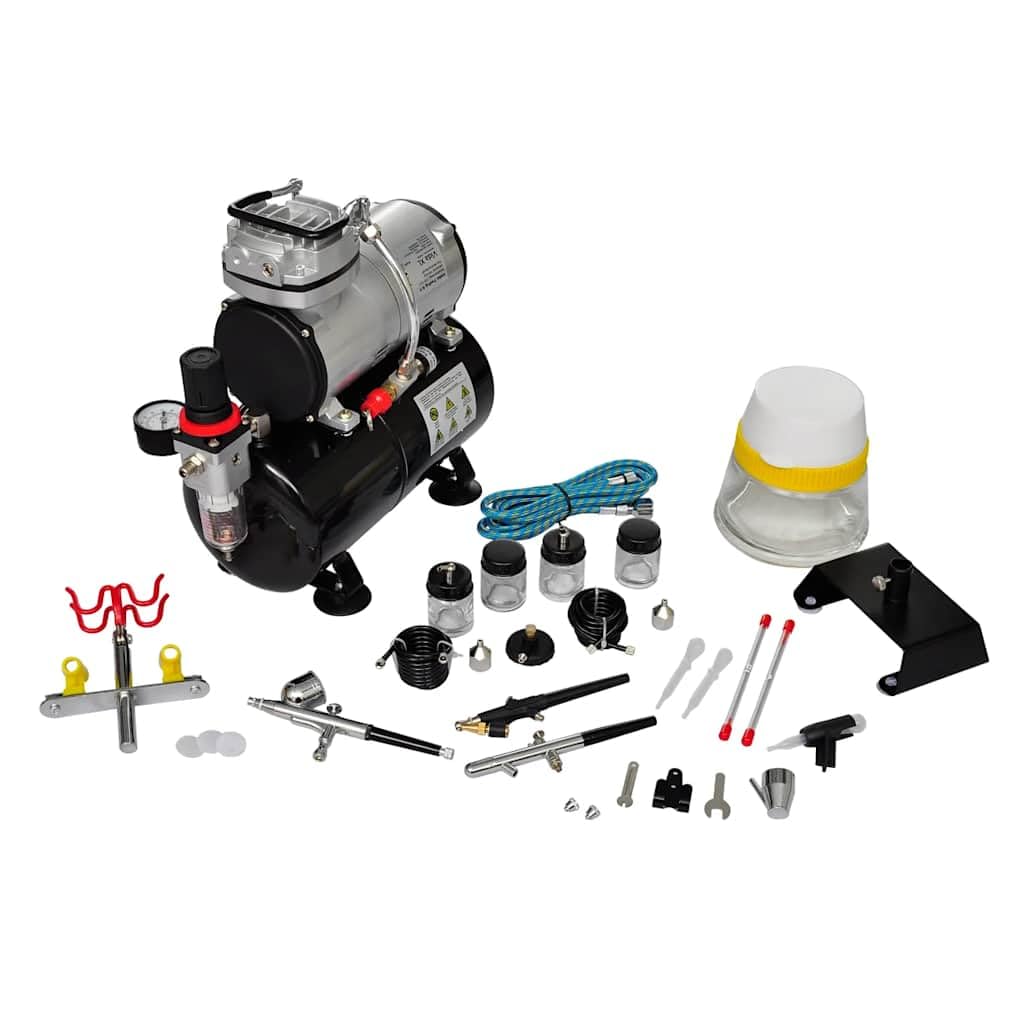 Airbrush Profi Komplett-Set mit 3 Pistolen,Kompressoren,140284