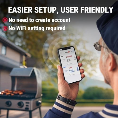 Image of LABART ThermoPro TP904 450 ft Wireless Meat Thermometer with 2 Probes, Meat Thermometer Digital Wireless for BBQ Oven, Bluetooth for Cooking, Smoker Thermometer for Chicken Steaks Poultry