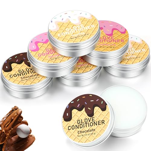 Swiffen 6 Pcs Baseball Glove Conditioner Bulk Strawberry, Chocolate, Vanilla