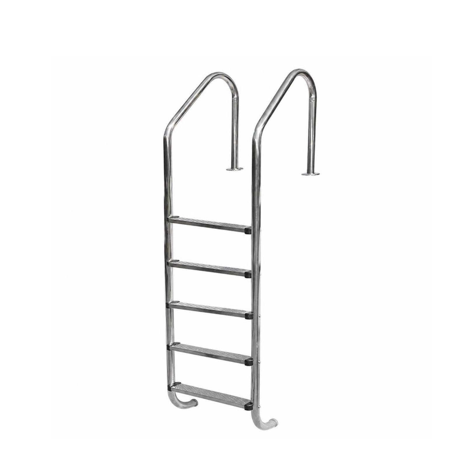Stainless Steel Pool Ladder Anti-Skid Pool Ladder with Handrails Polished Sl-515 1.0MM Silver-image-17