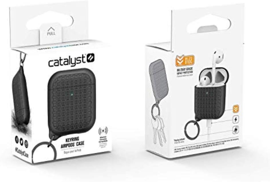 60% оƒƒ Dіѕсоunt Keyring Case for AirPods 1 & 2 - Silicone AirPods Case with Textured Pattern, Charging Light Visible, Extra Grippy Surface Finish