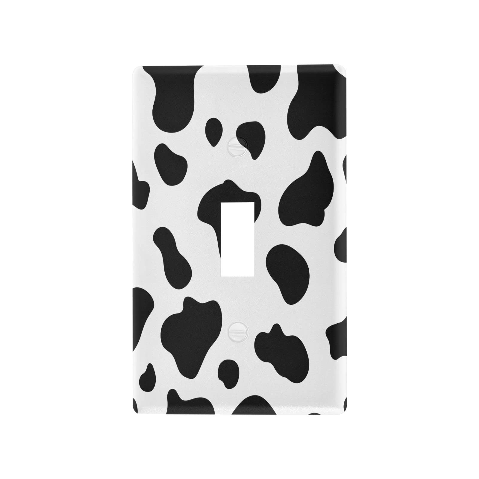 Plaque murale interrupteur à bascule vache 11,5x7 cm Kigai avec vis