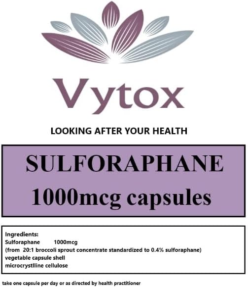 Sulforaphane from Broccoli Sprout Extract 60 Capsules, 2 Month Supply,by vytox