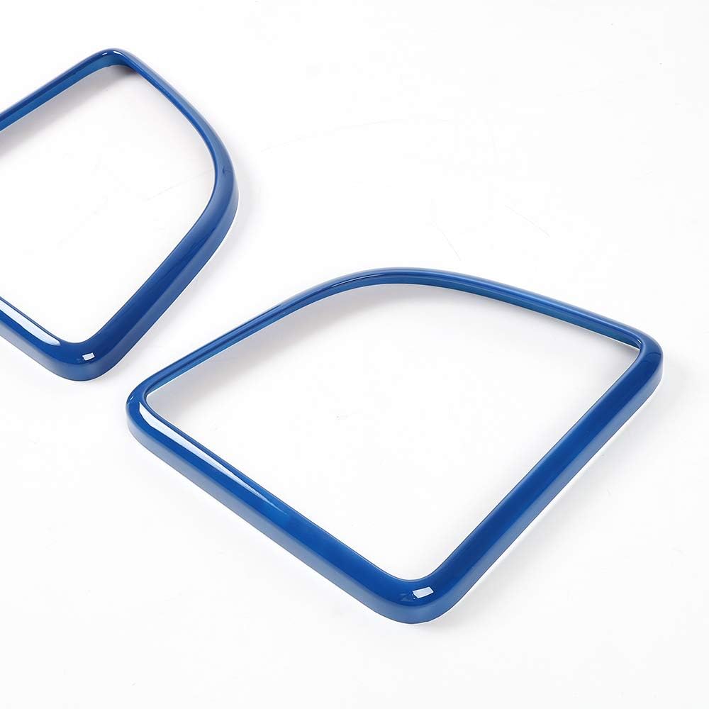 Car Roof Speaker Cover Frame Trim Interior Decoration Accessories for Jeep Wrangler JK JKU 2015-2018 (Blue)