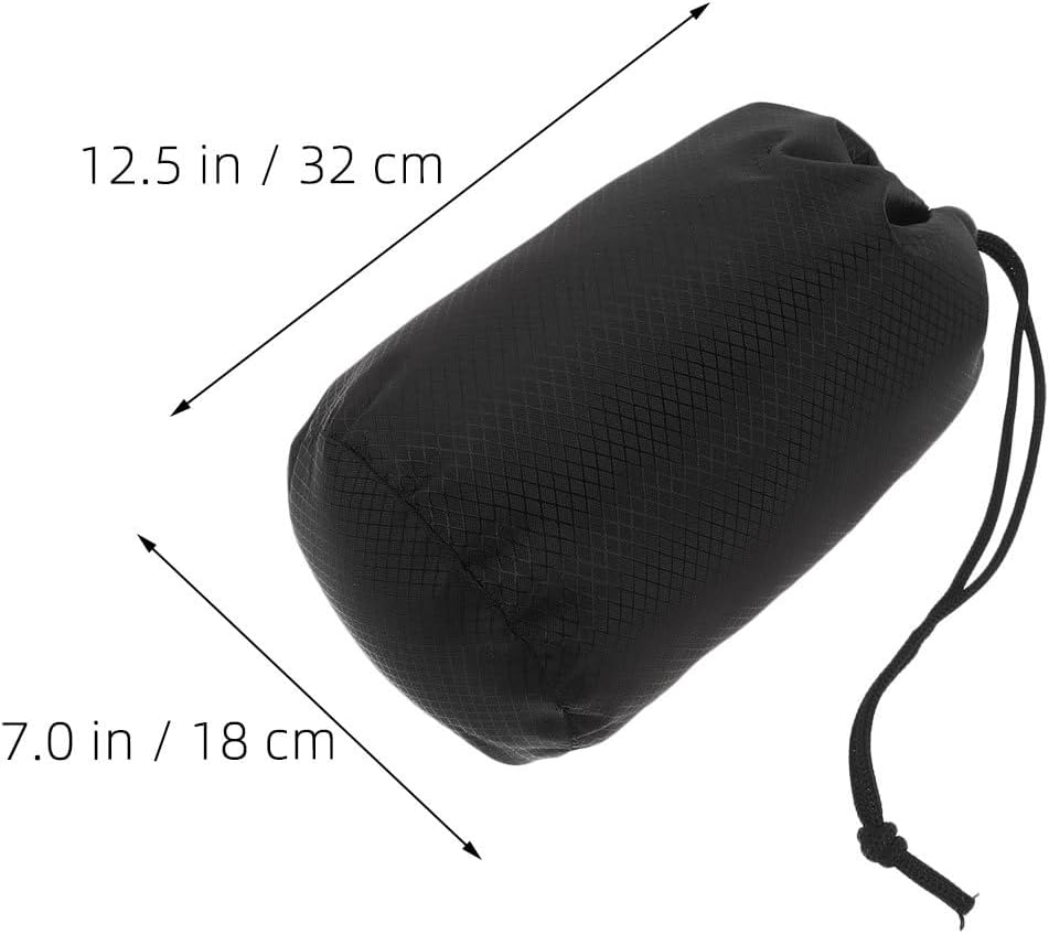 2pcs Clothes Stuff Sack, Lightweight Drawstring Storage Bag Pouch Travel Laundry Bag for Travelling Hiking Camping Backpacking Black, Accessory Random
