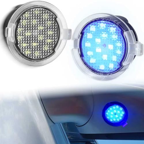 PGONE 2PC Full LED luz azul para espejo Ford F-150 y otros