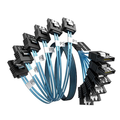 OIKWAN SATA-III Cable, 6Pcs/Set 6Gb/s -SATA Cable, 7pin...