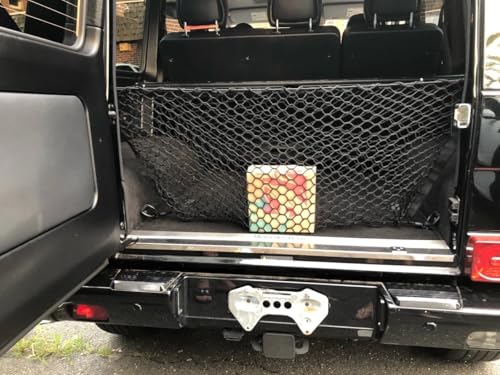 EACCESSORIES EA Trunk Organizer Cargo Net for Mercedes-Benz G500 G55 G550 G63 G65 2002-2025 – Envelope Style Cargo Net for SUV – Premium Mesh Elastic Car Trunk Organizer – Compatible with G-Class