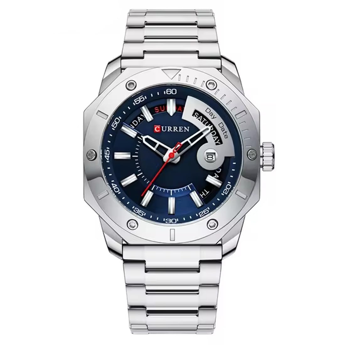 CURREN Watch for Men Luxury Waterproof Quartz Wristwatch Stainless Steel Date Business Mens Watch Relogio Masculino (B0D34XBLCF) Amazon Price History, Amazon Price Tracker