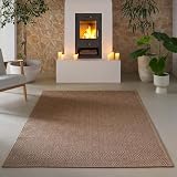 Taracarpet Borneo Raute Outdoor Teppich – Wetterfester Indoor & Outdoor Teppich im Sisal- Jute-Look für Balkon, Terrasse, Garten, Wohnzimmer & Esszimmer, pflegeleicht beige 200x280 cm