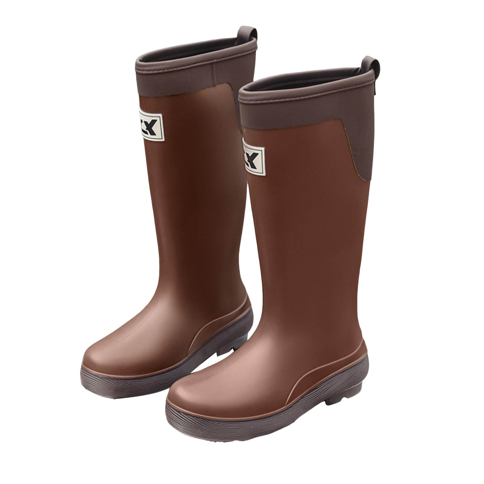 Womens Rain Boots Footwear Outdoor High Top Rain Boots Non Slip Waterproof Rubber Shoes Fishing Hunting Neoprene Knee