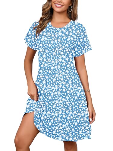 Image of Heymoments Short Sleeve Crewneck Summer Dresses for Women