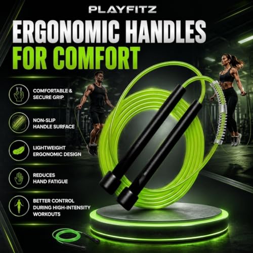 Image of Zero Gravity Adjustable Lightweight Skipping Jump Fitness Rope (Green)