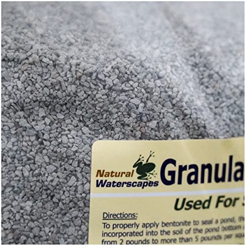 Image of Granular Sodium Bentonite Clay for Pond Sealing - Natural Soil Clay Pond Liner 25 Pounds - Blend of Chips and Powder - Use for Pond Leak Repair & Dam Sealer