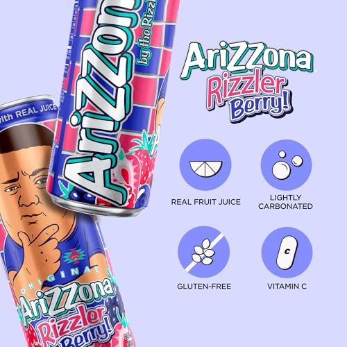 Image of AriZona Rizzler Berry Soda | Fruit Juice Drink | 22 Fl Oz (12 Pack)