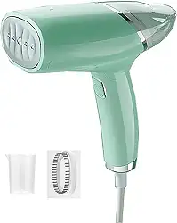 Ferro a Vapor Portátil Dobrável 1000W Bivolt - Pré-Aquecimento Rápido 30s Tanque 100ml para Viagens Casa Escritório Roupa Tecidos Delicados (Ciano)