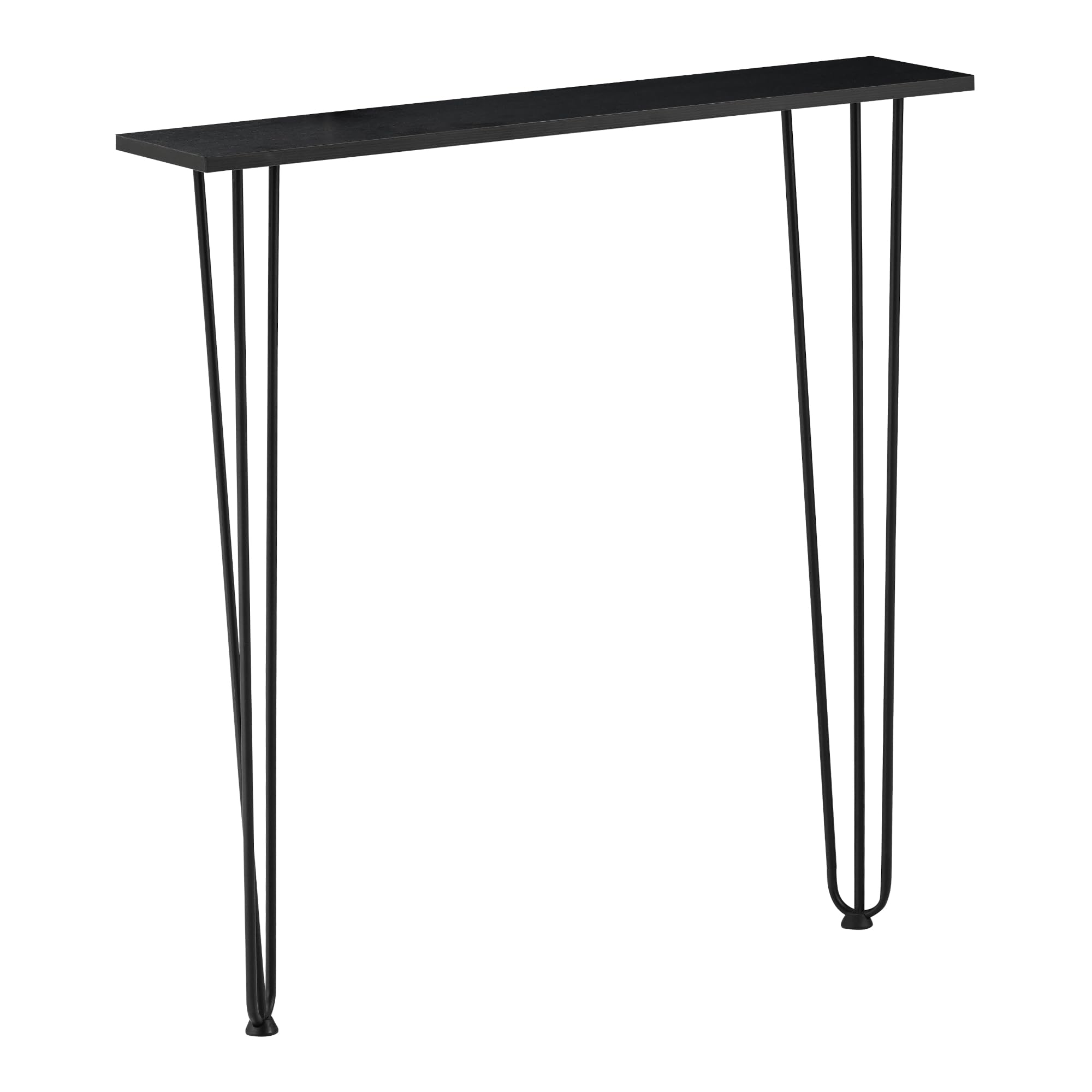 [en.casa] Mesa Consola Kokemäki Mesa de Entrada con Patas de Horquilla para Salón Recibidor Tablero en MDF y Estructura Metálica en 80 x 18 x 82 cm - Negro