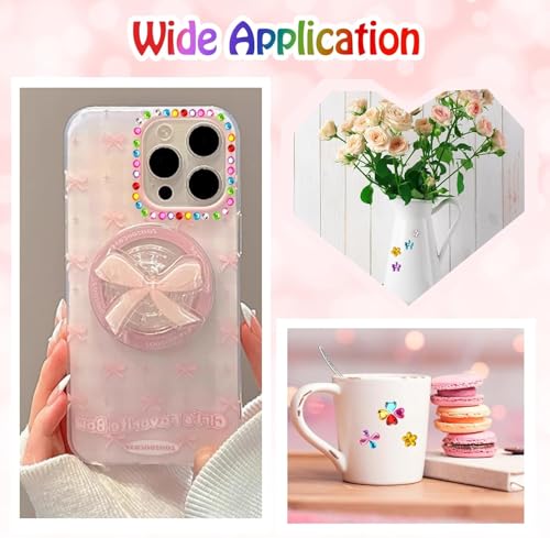 3500 Stück Glitzersteine Selbstklebend, Bunt Strasssteine Selbstklebend, Acryl Glitzersteine zum Basteln Kinder, Verschiedene Formen Glitzer Sticker Basteln für Gesicht, Fotorahmen, Bastelsachen
