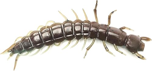 Tackle Max Hellgrammite - Señuelo de pesca de plástico suave, cebo súper realista para lubina y trucha, 3.7 pulgadas, paquete de 8