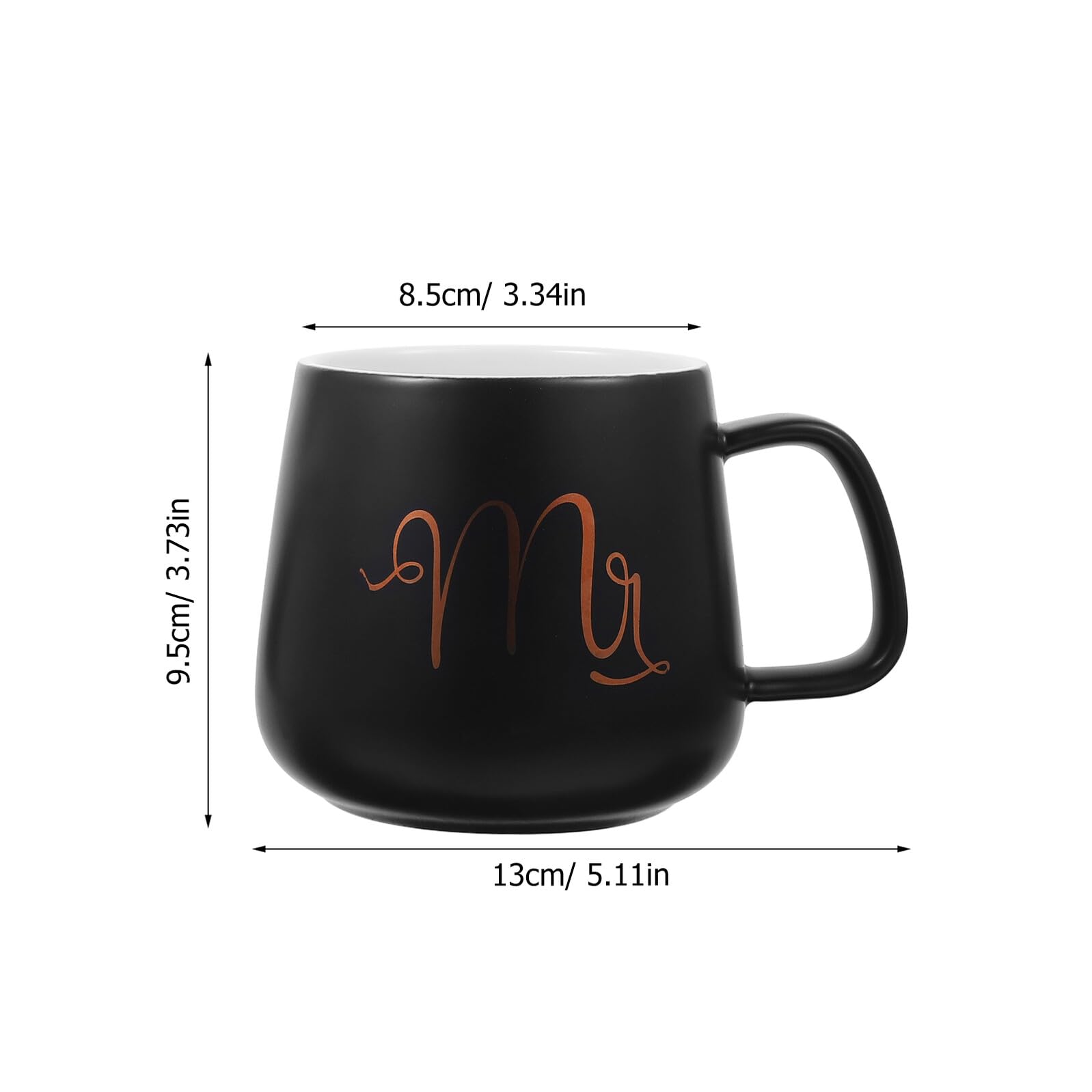 SHERCHPRY Set 2 Tazzine da Caffè Personalizzato con Manico in 330ml per Anniversario di Matrimonio per Celebrano