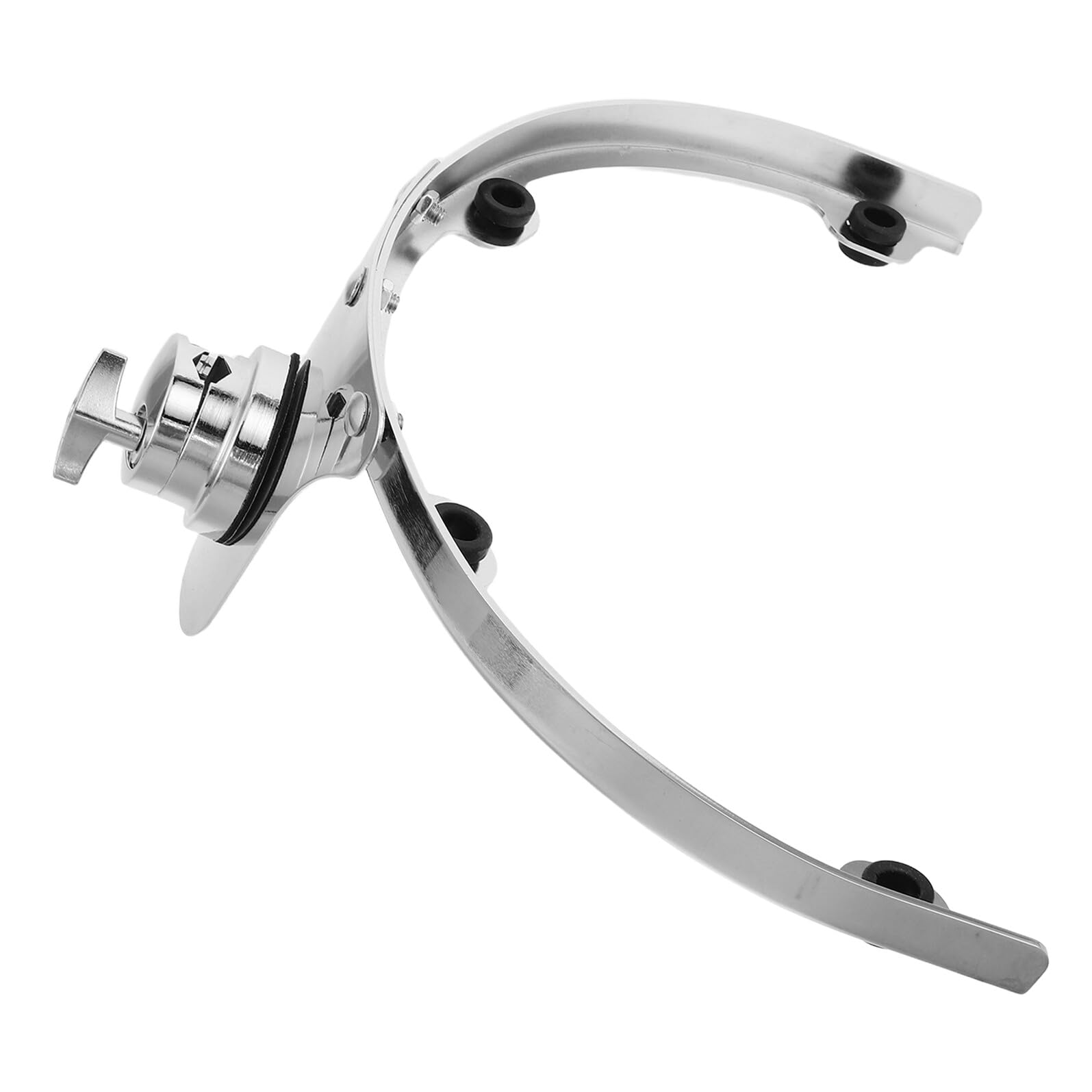 SUPVOX Soporte de Suspensión Cromado para Aro de Tom de Batería de 10 Pulgadas con Base de Tornillos Reforzada, Herrajes de Montaje para Percusión Profesional en Escenarios y Ensayos