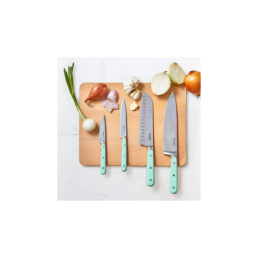 MARTHA-STEWART-Eastwalk-14-Piece-High-Carbon-Stainless-Steel-Cutlery-Knife-Block-Set-wABS-Triple-Riveted-Forged-Handle-Acacia-Wood-Block-Martha-Blue MARTHA STEWART Eastwalk 14 Piece High Carbon Stainless Steel Cutlery Knife Block Set w/ABS Triple Riveted Forged Handle Acacia Wood Block - Martha Blue