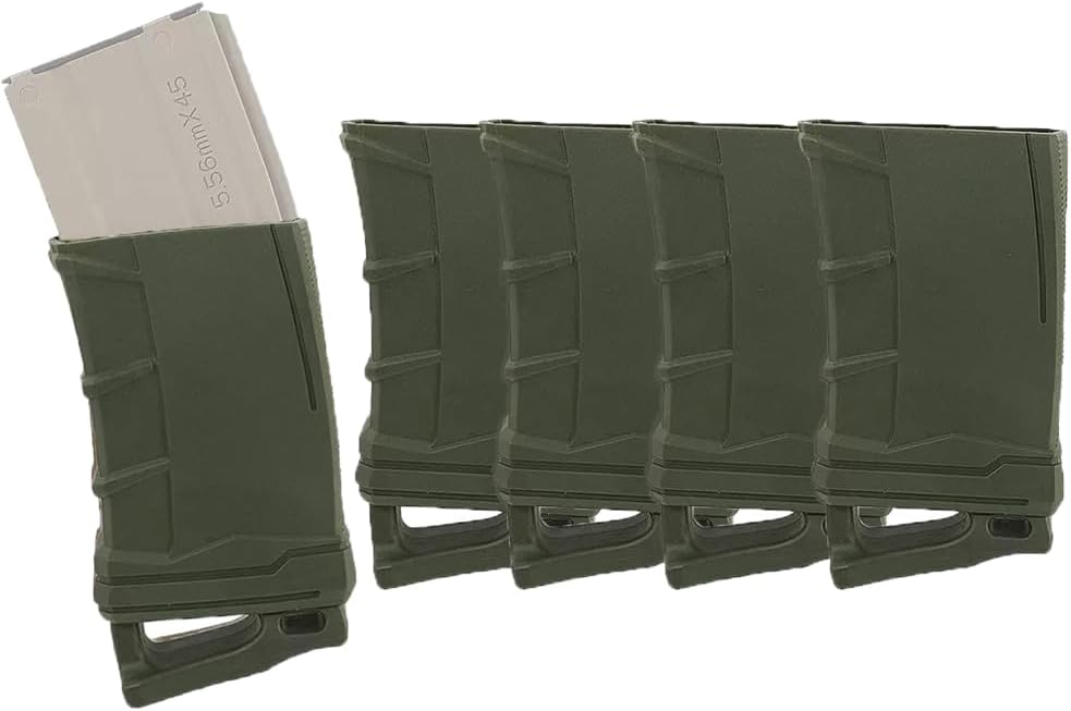 4-Pack Magazine Speed Loader, Quick Draw Rubber Assist Puller Holster for AR15/M4/M16/.223/5.56 Mag Pulls, Protective Pouch Sleeve