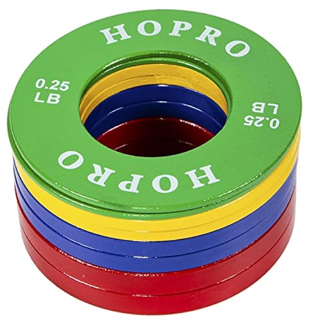 Signature Fitness Olympic Fractional Plates Pair of Each 1/4, 1/2, 3/4, 1 LB Weights (8 Plates. Total Weight: 5lbs)