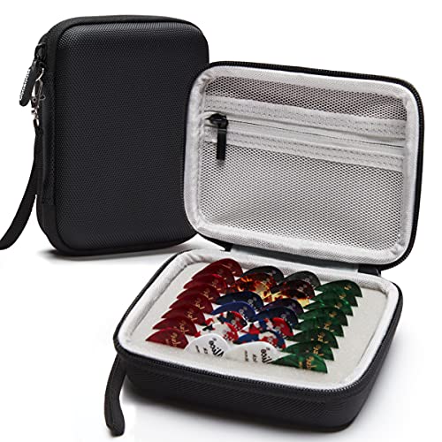 Estojo de suporte para palheta de guitarra compatível com para-lama, ChromaCast, D'Addario, JIM Dunlop, Bolopick, Instrumentos Musicais UNLP, Bolsa de armazenamento Haneye para todos os tamanhos (apenas a base)