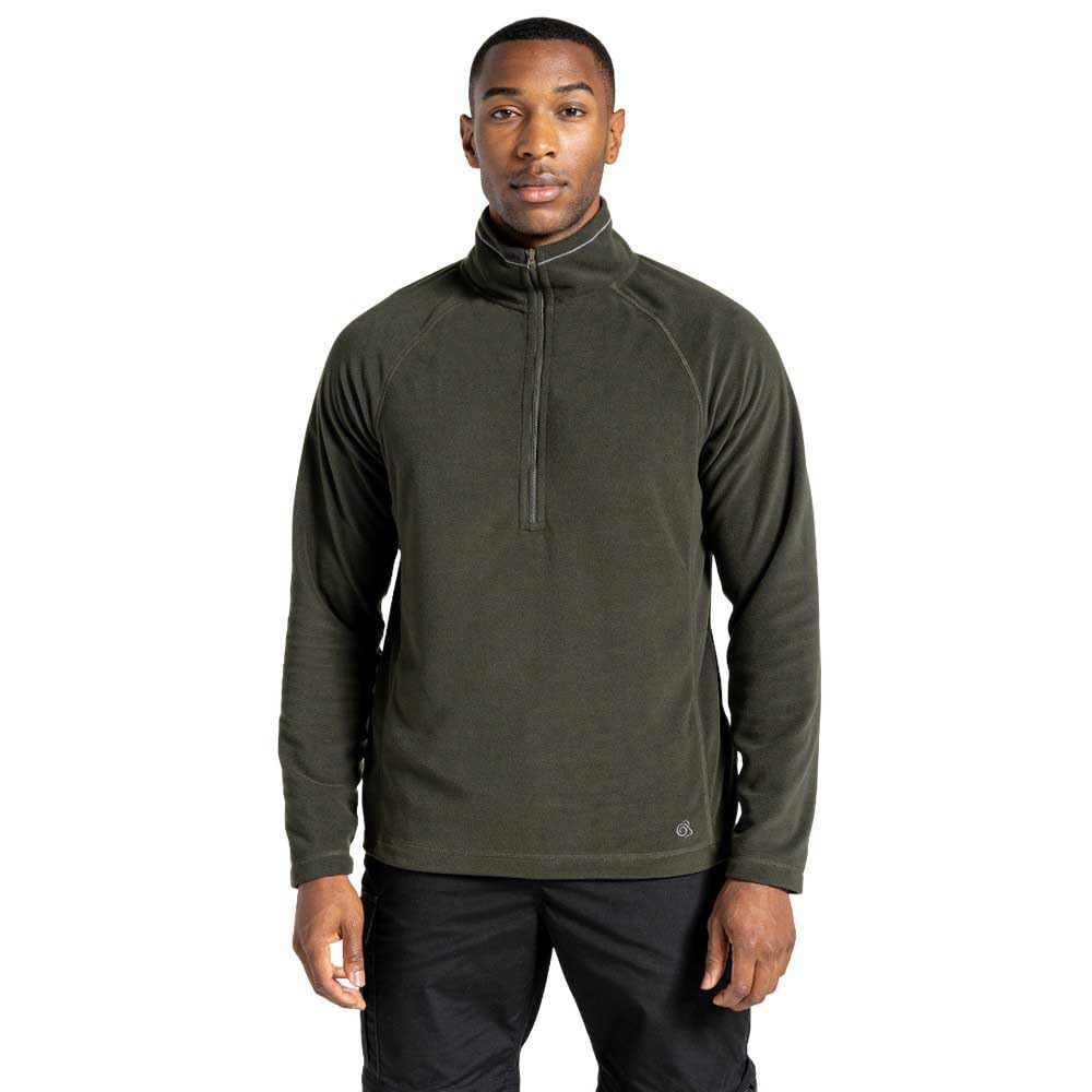 Craghoppers Expert Corey 200 Fleece Half Zip Sweatshirt - Dark Green - XXL
