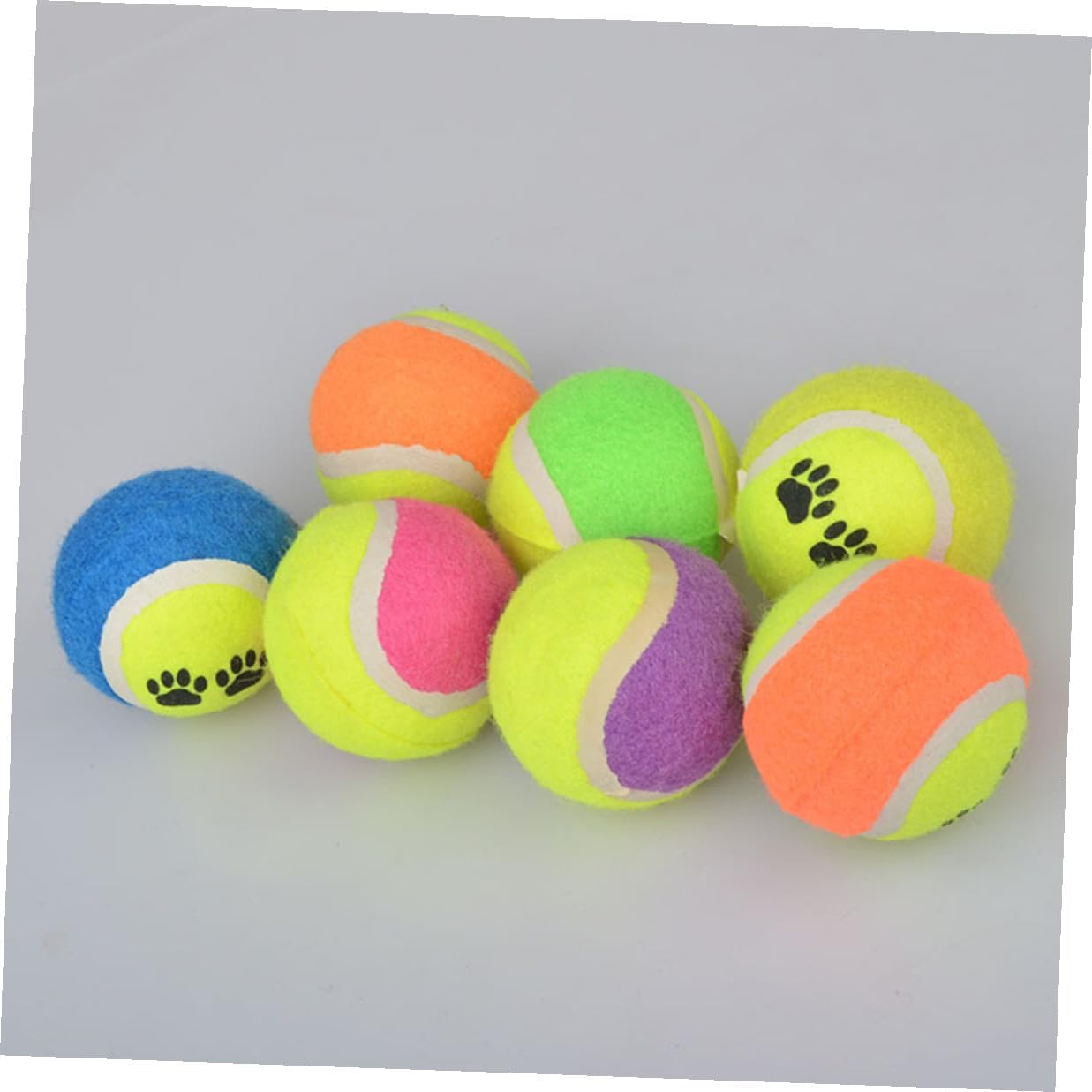 16pcs Small Rubber Puppy Balls Interactive Dog Fetch Sturdy Training Balls for Dogs, 7cm Diameter, Suitable for Play and Exercise Random Color