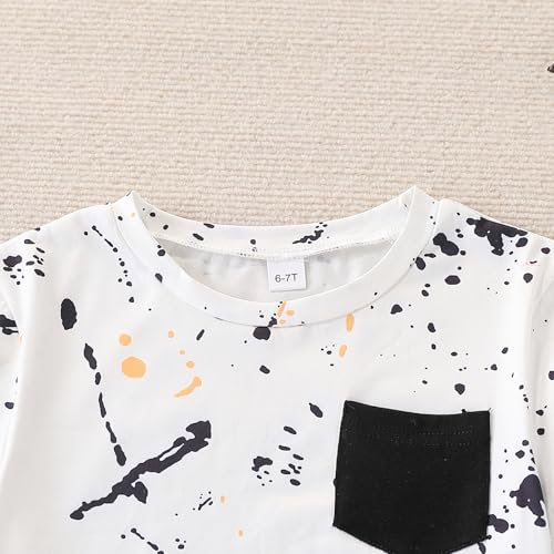 Image of Size 5-13 Years Boys Summer /Spring Outfits Set Short Sleeve T-Shirt & Pants Kids Boys Fall Fashion Clothes Sets