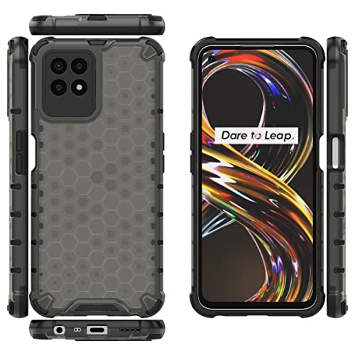 Image of Glasgow Back Case Cover Designed for Realme 8i / Realme Narzo 50 - Black