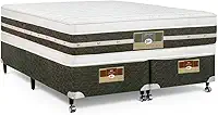 Cama Box + Colchão Castor Queen Silver Star Air Double Face Tecnopedic 158x198x61cm