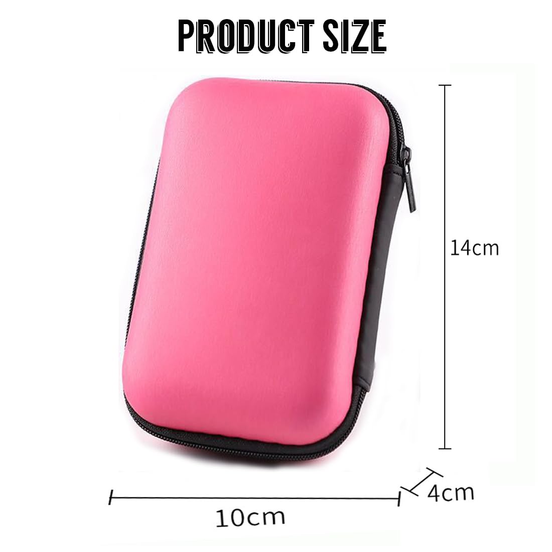Custodia Hard Disk Esterno 2.5"per SDD HDD caso, Memoria Esterna Portatile Disco Esterno Protettiva Borsa Antiurto Rigida Cover Case,custodia protettiva antiurto per accessori elettronici, rosa rossa