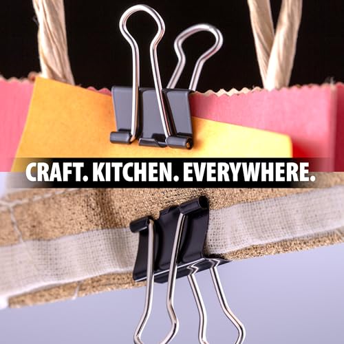 Officemate Small Binder Clips, Black, 12 Boxes of 1 Dozen Each (144 Total) (99020) image 6