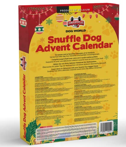 Snuffle Hunde Adventskalender 2022, Mit 24 Artgerechten Weihnachtskalender für hunde, Leckerlis für deinen Hund