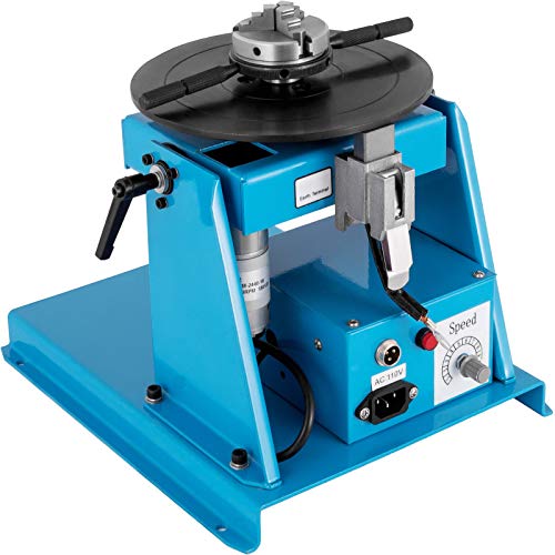 Mophorn 10KG Rotary Welding Positioner Turntable Table 110V Mini 0 to 90Â° Welding Positioner Positioning Turntable 2.5 Inch 3 Jaw Lathe Chuck 180mm Portable Welder Positioner Turntable Machine