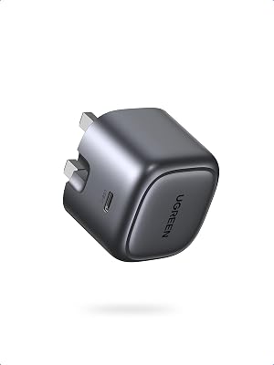 UGREEN USB C Charger Nexode 30W USB C Plug PD 3.0 Fast Charging Foldable GaN Charger Compatible with iPhone 17/16/15/14/13/12 Series, iPad Air/Mini, Galaxy S25/S24, Pixel 9/8/7, Silver Grey