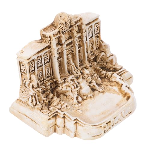 ABOOFAN Trevi Fountain Church Resin Model Decorative Figurine Italian Travel Souvenir Desktop Ornament for Office and Home
