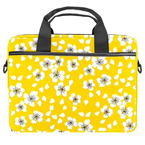 Sacoche à bandoulière pour ordinateur portable fleurie au bureau