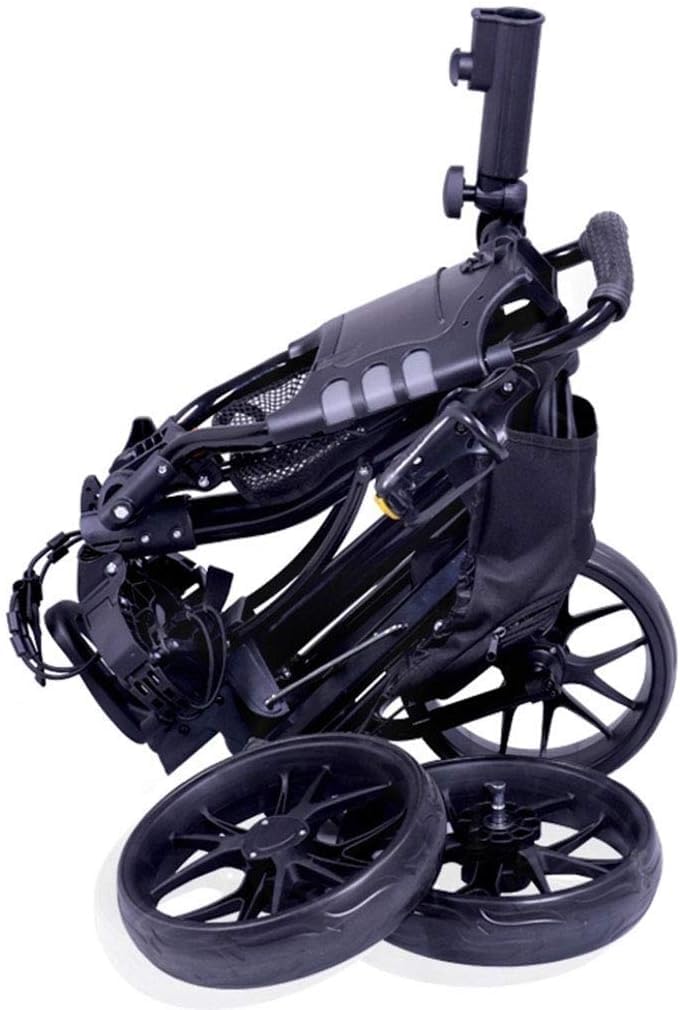 Carrello da Golf a 3 Ruote, Freno a Pedale con portaombrelli for Borsa Carrello da Golf for Carrello da Golf, Un Secondo for Aprire e chiudere Il Carrello Pieghevole