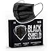 BLACK SHIELD - CE Zertifiziert - Schwarze Medizinische Gesichtsmaske gemäß DIN EN 14683 Typ I - EFB ≥ 95% - 51 Stück