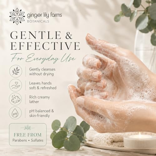 Image of Ginger Lily Farms Botanicals Conditioning Liquid Hand Soap Refill, 100% Vegan & Cruelty-Free, Eucalyptus Tranquility, 16.9 Fl Oz