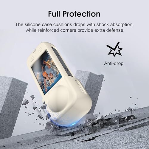 Funda protectora de silicona para Insta360 X5, color beige miniatura 5